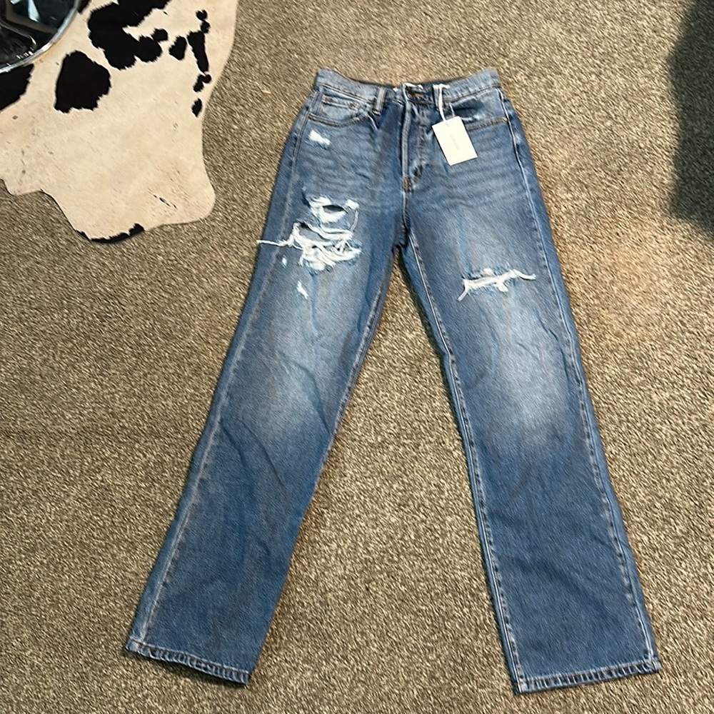 Super high rise dad jeans